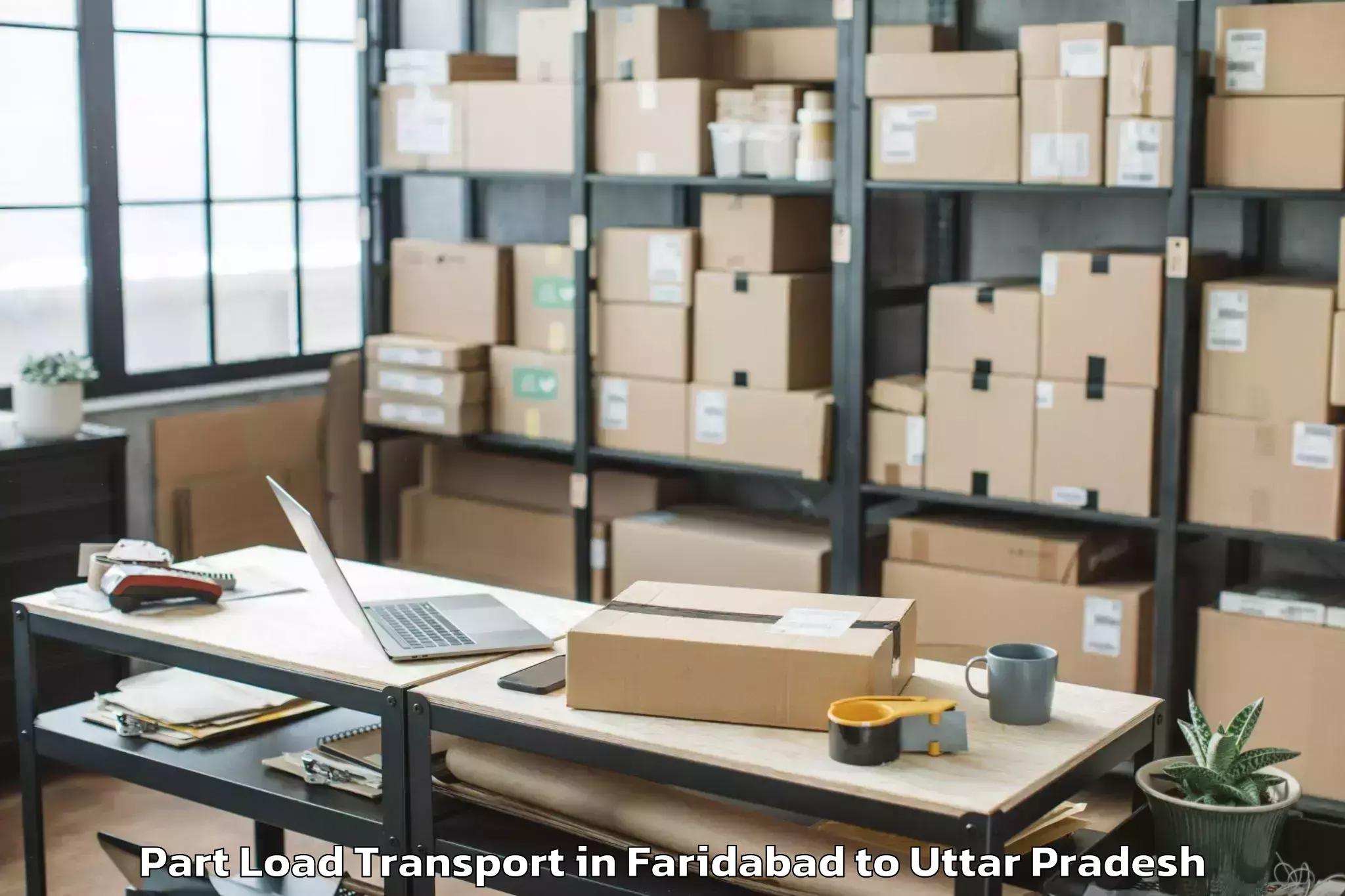 Faridabad to Aligarh Muslim University Part Load Transport Booking